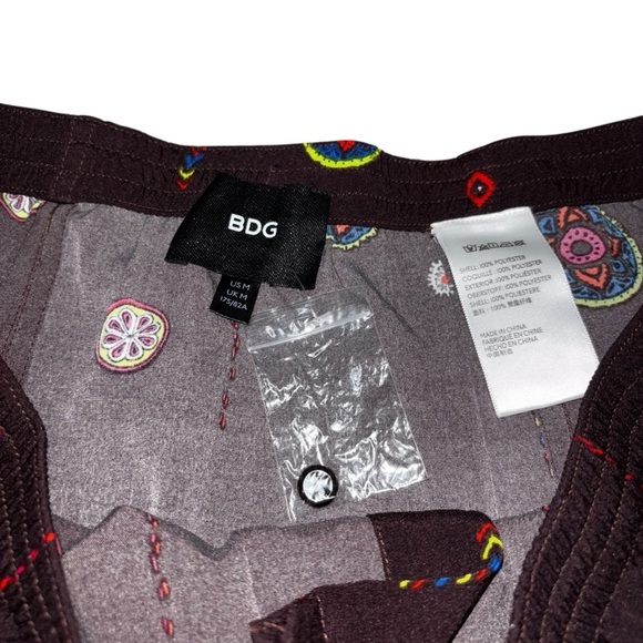 Urban Outfitters BDG Men's M Medium Boxer Shorts NWOT Aztec Print Brown - Picture 4 of 7